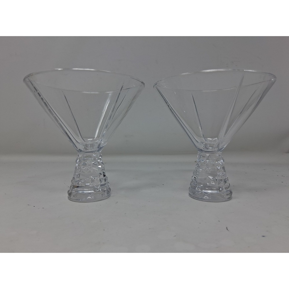 Nachtmann Punk Martini Glass Studded Stem Cosmo Cocktail set of 2 ice cream